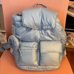 Wildfox Light Blue Puffer Backpack